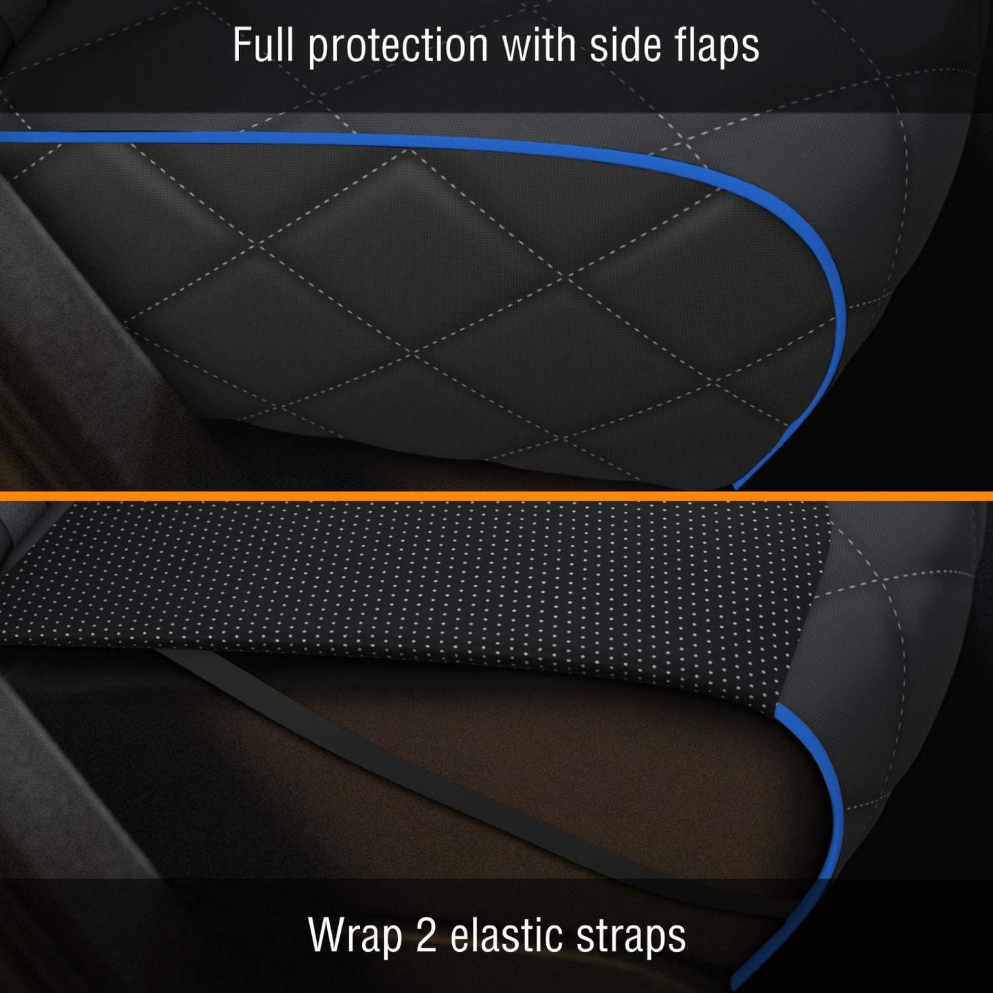 Extra Large Blue Waterproof Dog Rear Seat Cover - Durable, Scratch Resistant, Nonslip Protector for Vehicle Backseat, Machine Washable Pet Accessory