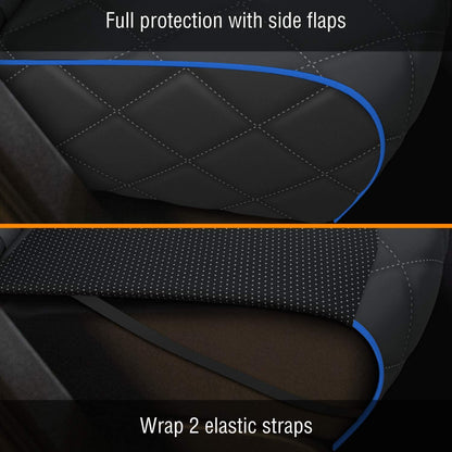 Extra Large Blue Waterproof Dog Rear Seat Cover - Durable, Scratch Resistant, Nonslip Protector for Vehicle Backseat, Machine Washable Pet Accessory