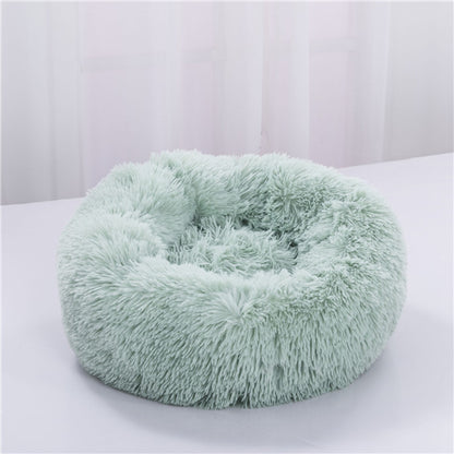 Round Plush Dog Beds for Small Dogs and Cats - Cozy Pet Nest Mat for Puppies