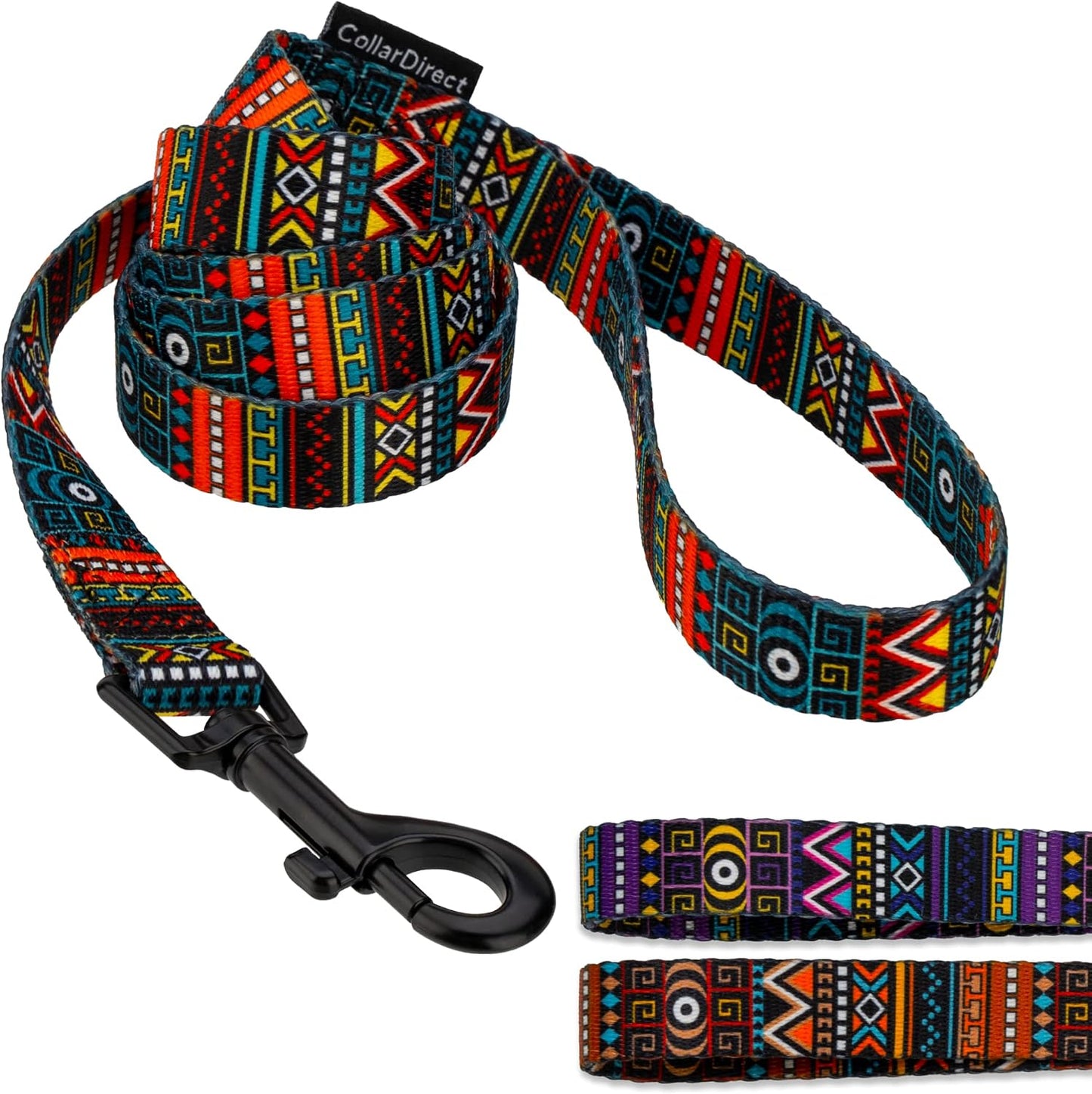 Dog Leash Durable Pet Leash for Walking Training Running for Small, Medium and Large (Ethnic Pattern, Green, L)