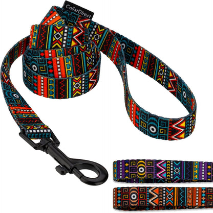 Dog Leash Durable Pet Leash for Walking Training Running for Small, Medium and Large (Ethnic Pattern, Green, L)