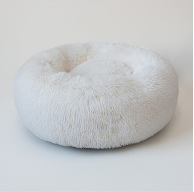 Round Plush Dog Beds for Small Dogs and Cats - Cozy Pet Nest Mat for Puppies