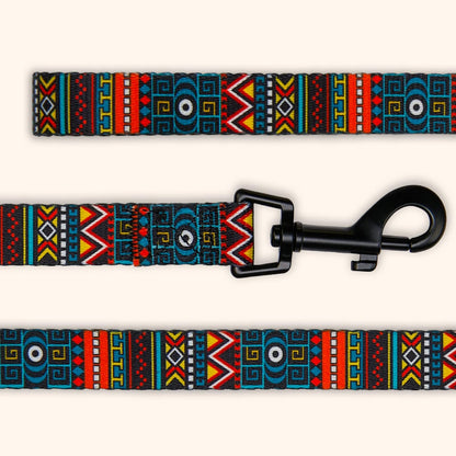 Dog Leash Durable Pet Leash for Walking Training Running for Small, Medium and Large (Ethnic Pattern, Green, L)