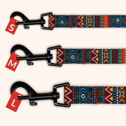 Dog Leash Durable Pet Leash for Walking Training Running for Small, Medium and Large (Ethnic Pattern, Green, L)