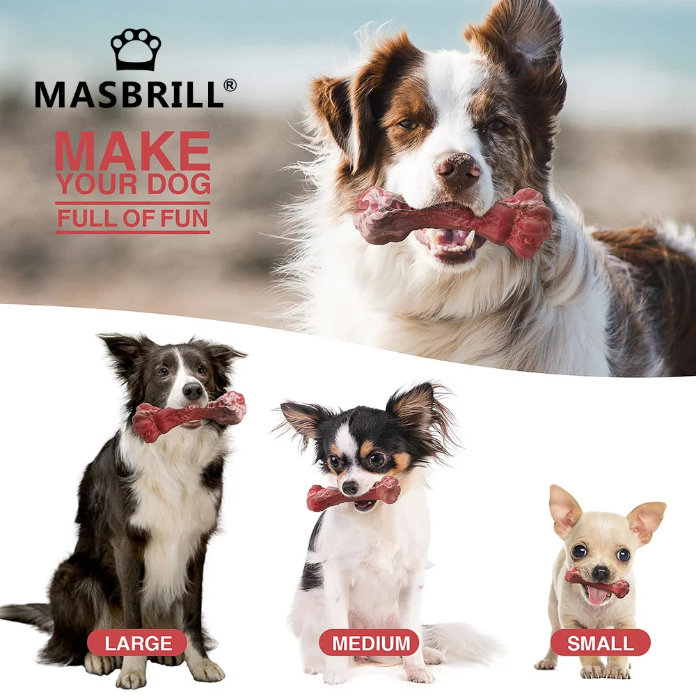 Indestructible Dog Chew Toys for Large Aggressive Breeds - Durable Natural Rubber Teething Toys for Dental Health and Interactive Play