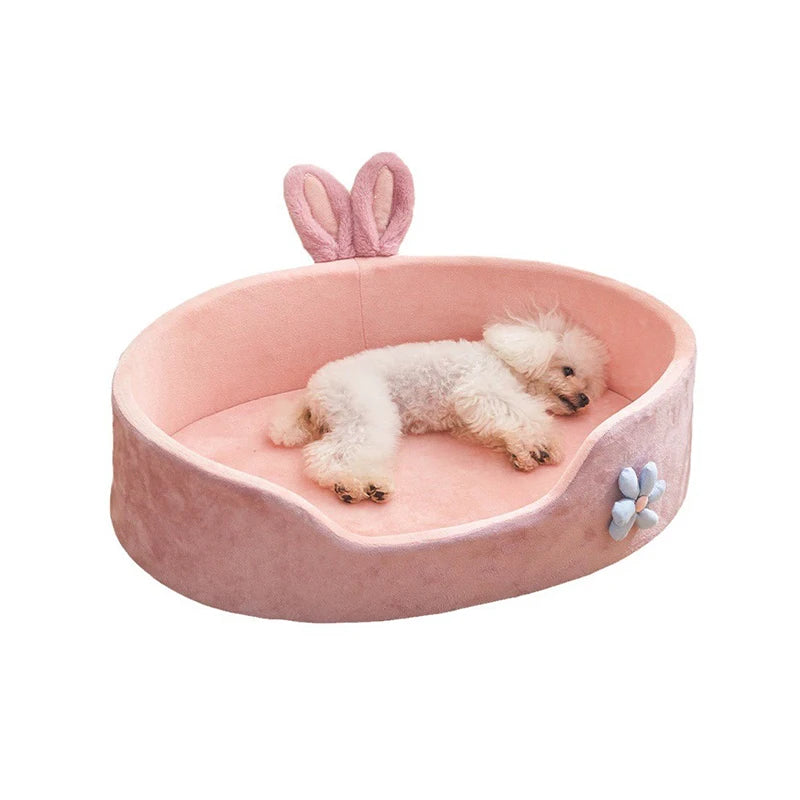 Detachable and Washable Pet Bed - Soft, Comfortable, and Warm Sleeping Solution for Dogs and Cats Year-Round