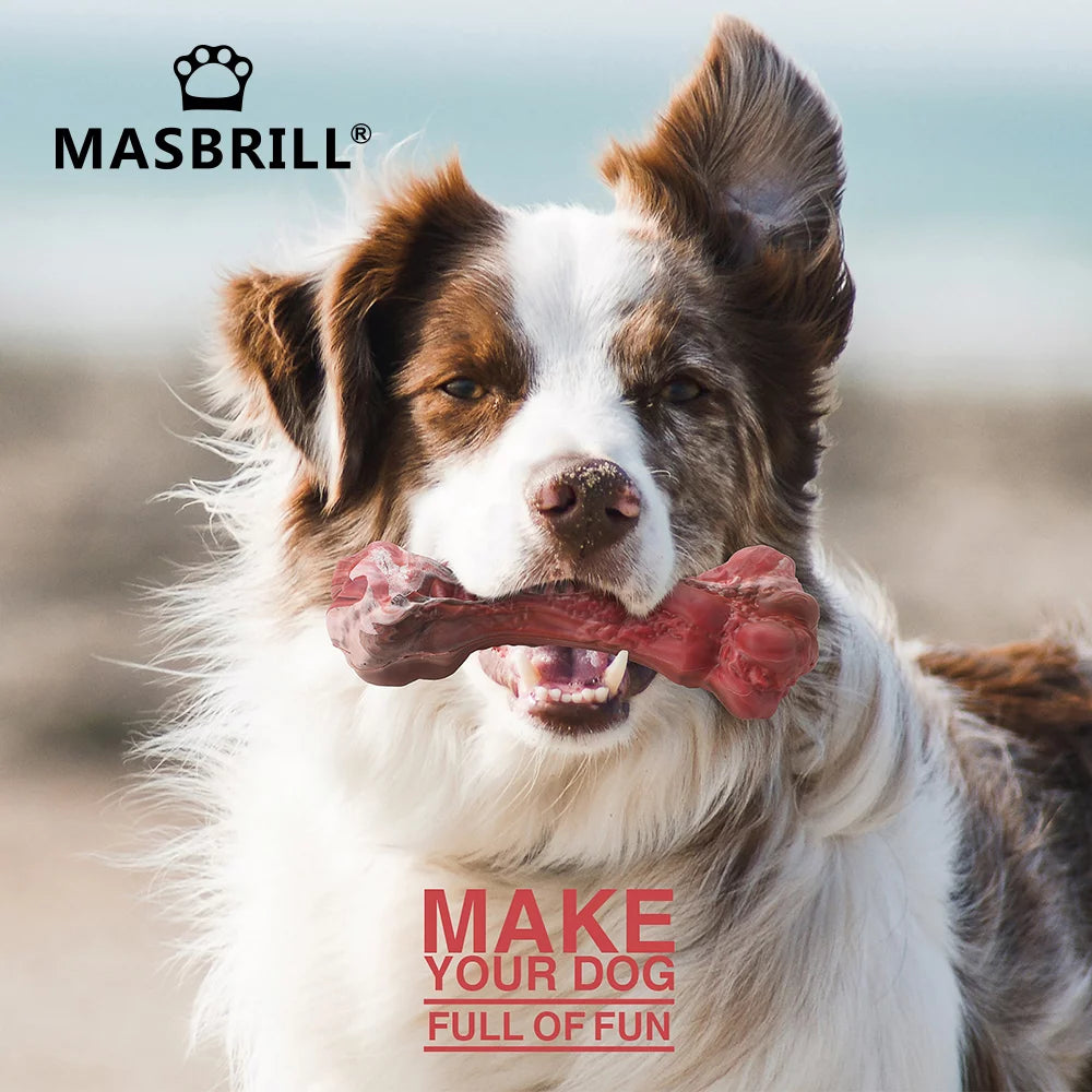 Indestructible Dog Chew Toys for Large Aggressive Breeds - Durable Natural Rubber Teething Toys for Dental Health and Interactive Play
