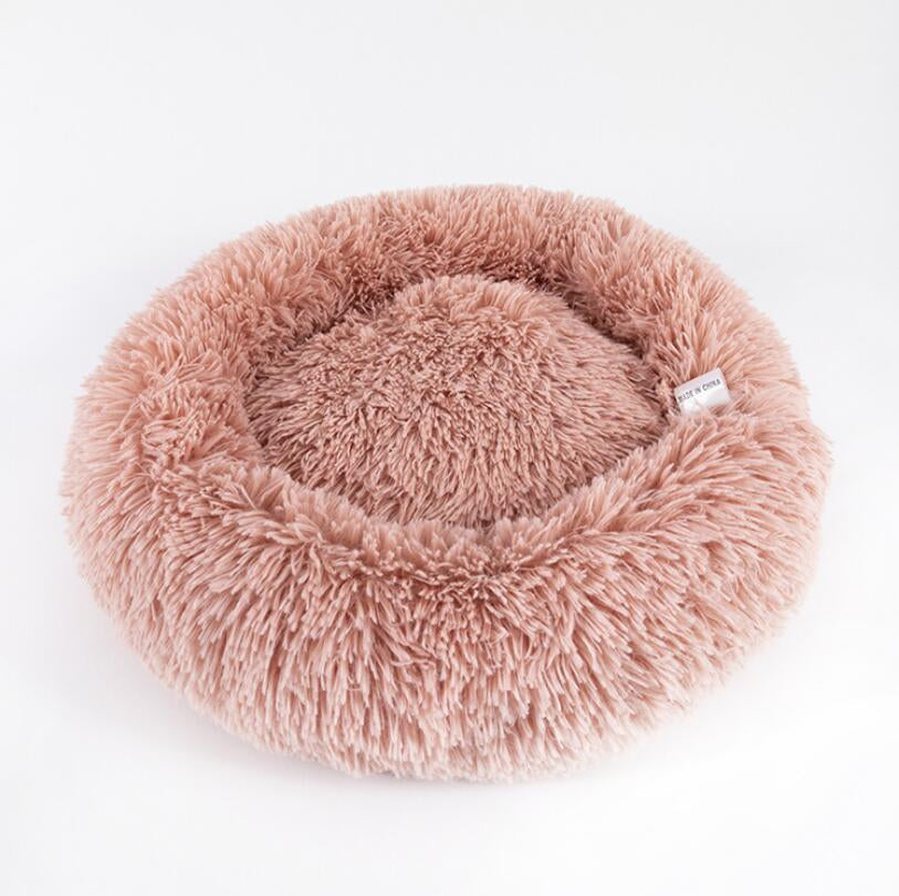 Round Plush Dog Beds for Small Dogs and Cats - Cozy Pet Nest Mat for Puppies