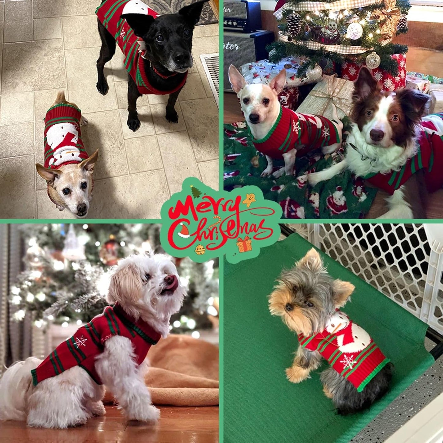 Ugly Christmas Snowman Sweater for Cat & Dog (Snowman1#, L)