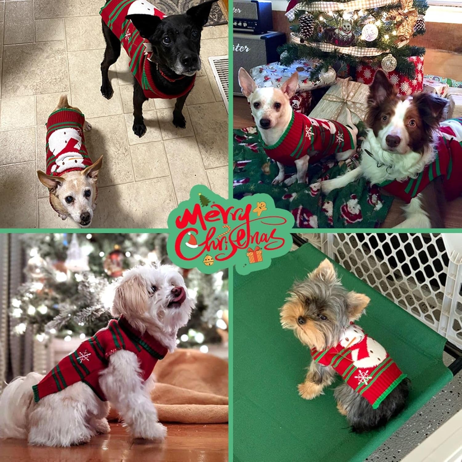Ugly Christmas Snowman Sweater for Cat & Dog (Snowman1#, L)