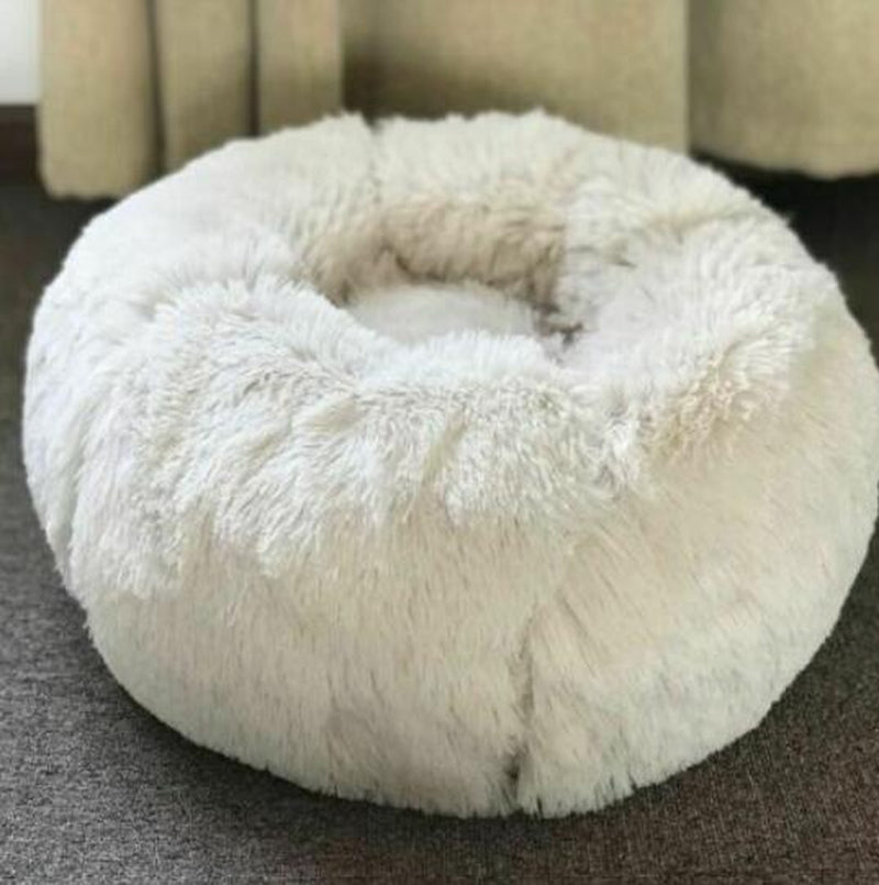 Round Plush Dog Beds for Small Dogs and Cats - Cozy Pet Nest Mat for Puppies