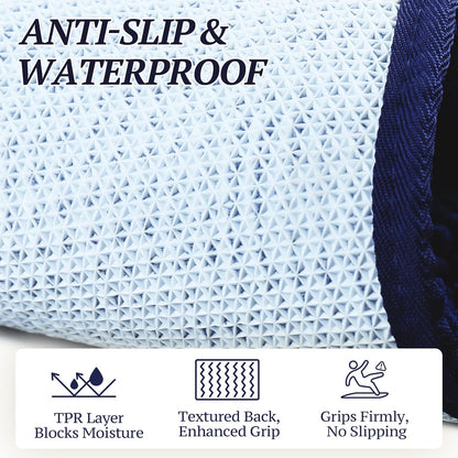Absorpmax Dog Door Mat for Muddy Paws, 31" x 20", Navy Blue | Non-Slip Indoor & Outdoor Mud Rug, Washable Soft Chenille, Waterproof