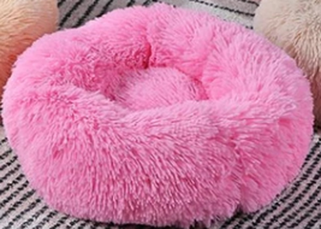 Round Plush Dog Beds for Small Dogs and Cats - Cozy Pet Nest Mat for Puppies