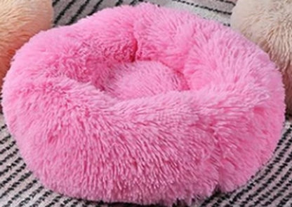 Round Plush Dog Beds for Small Dogs and Cats - Cozy Pet Nest Mat for Puppies