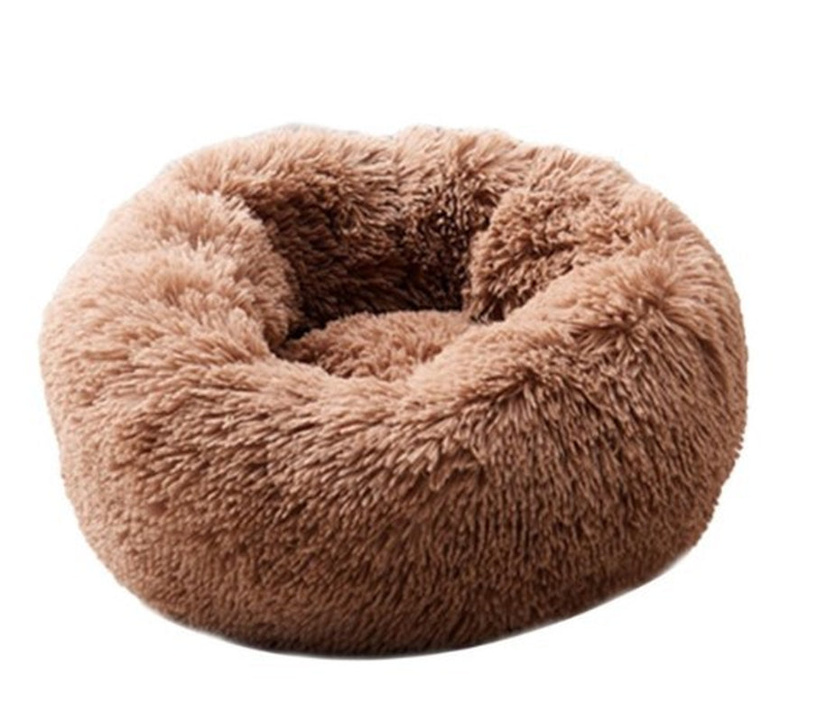 Round Plush Dog Beds for Small Dogs and Cats - Cozy Pet Nest Mat for Puppies