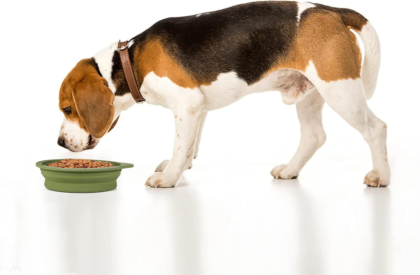 Collapsible Dog Bowls - 2-Pack, Integrated Molding Travel Bowls for Outdoor Feeding, 600ml Capacity (Navy Blue & Dark Green)