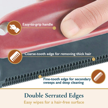 Pet Hair Removal Set - Reusable Lint Roller and Detailer for Efficient Fur Removal from Furniture, Carpets, Clothing, and Vehicles