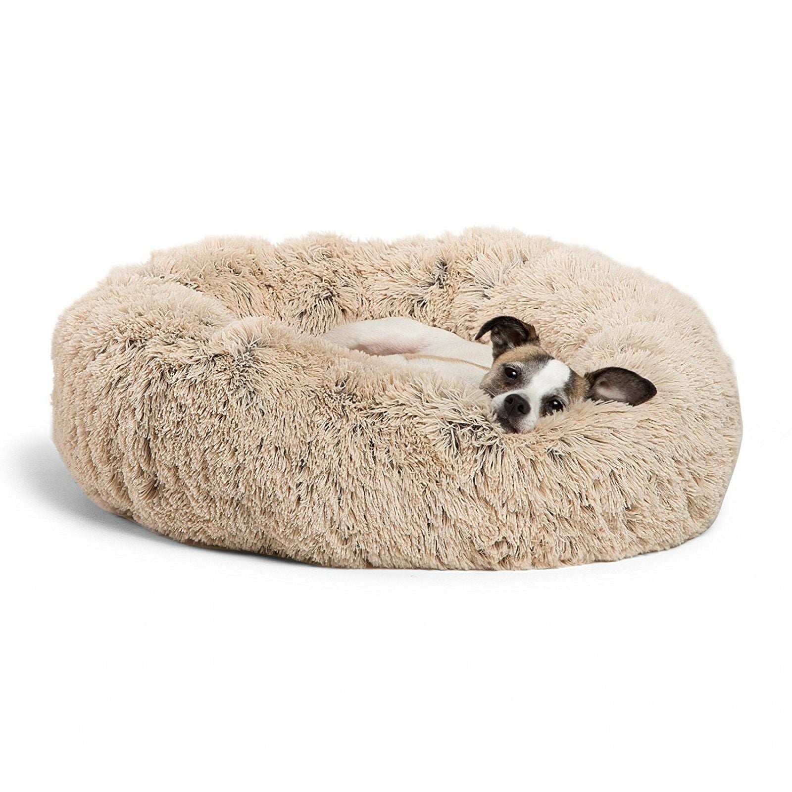 Round Plush Dog Beds for Small Dogs and Cats - Cozy Pet Nest Mat for Puppies