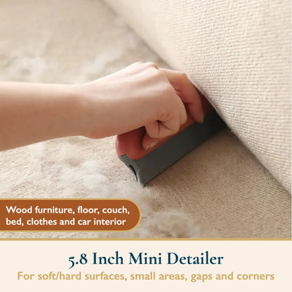 Pet Hair Removal Set - Reusable Lint Roller and Detailer for Efficient Fur Removal from Furniture, Carpets, Clothing, and Vehicles