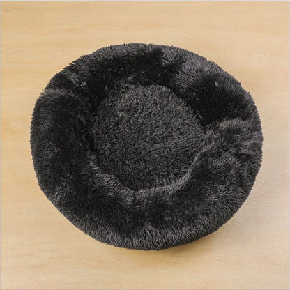 Round Plush Dog Beds for Small Dogs and Cats - Cozy Pet Nest Mat for Puppies