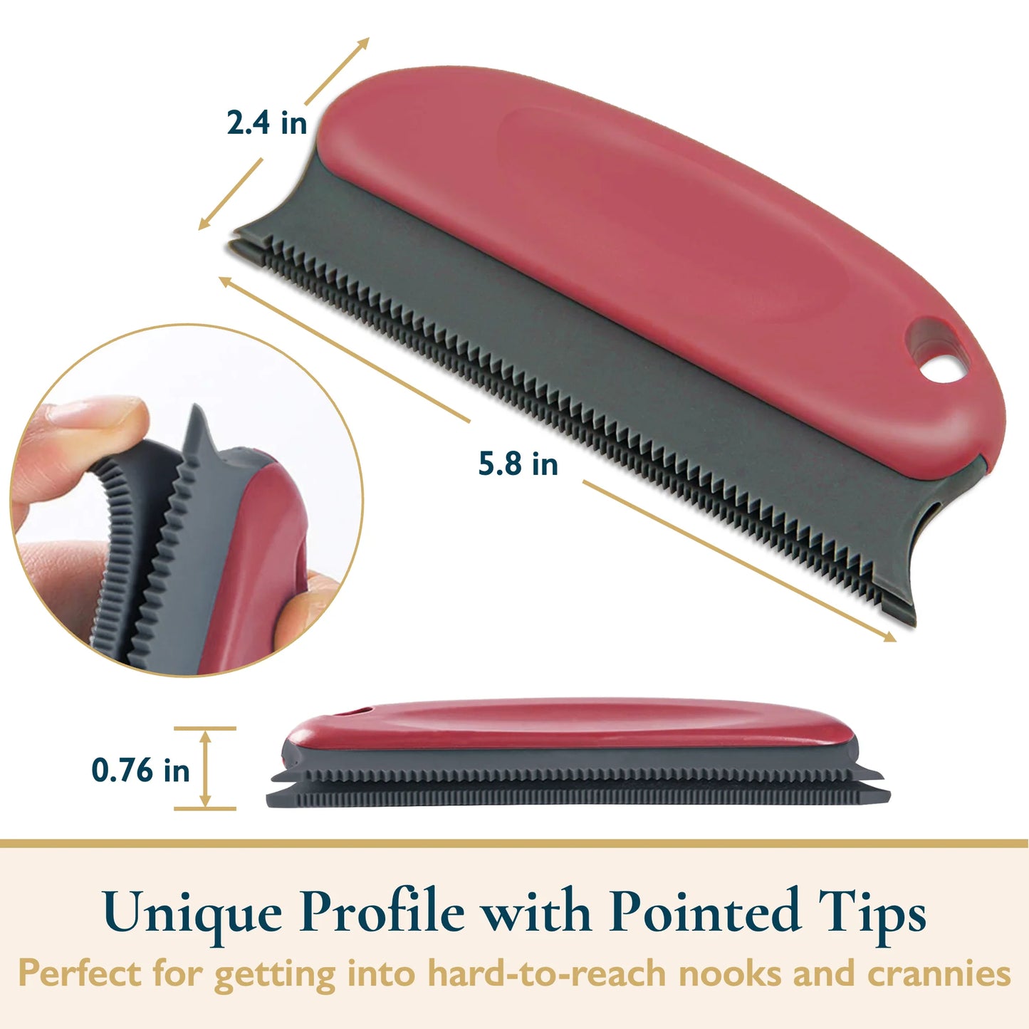 Pet Hair Removal Set - Reusable Lint Roller and Detailer for Efficient Fur Removal from Furniture, Carpets, Clothing, and Vehicles