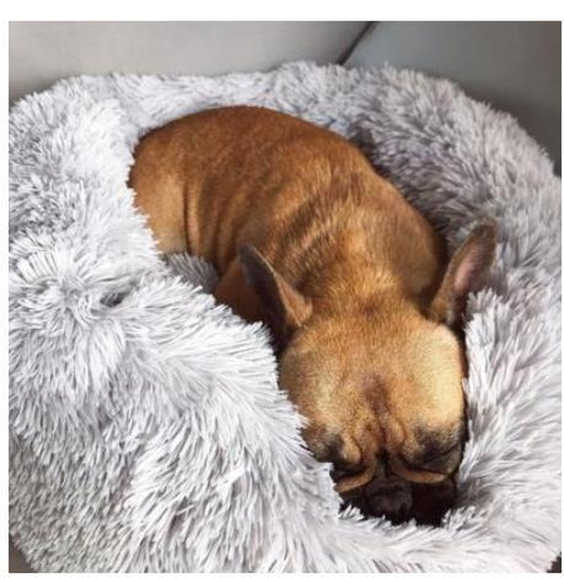 Round Plush Dog Beds for Small Dogs and Cats - Cozy Pet Nest Mat for Puppies
