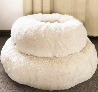 Round Plush Dog Beds for Small Dogs and Cats - Cozy Pet Nest Mat for Puppies