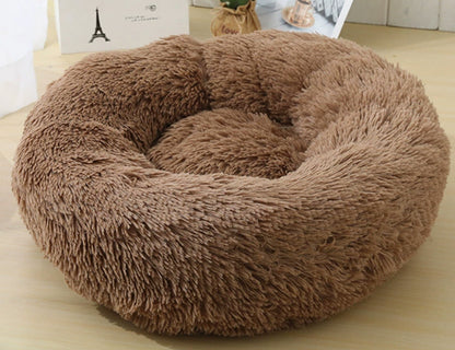 Round Plush Dog Beds for Small Dogs and Cats - Cozy Pet Nest Mat for Puppies