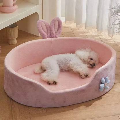 Detachable and Washable Pet Bed - Soft, Comfortable, and Warm Sleeping Solution for Dogs and Cats Year-Round