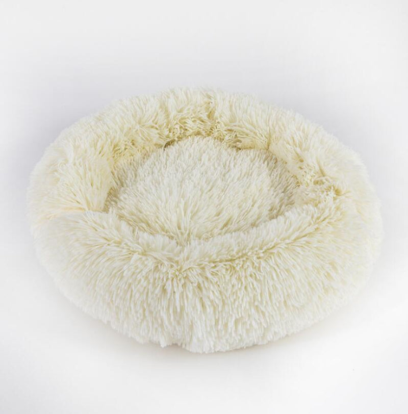 Round Plush Dog Beds for Small Dogs and Cats - Cozy Pet Nest Mat for Puppies