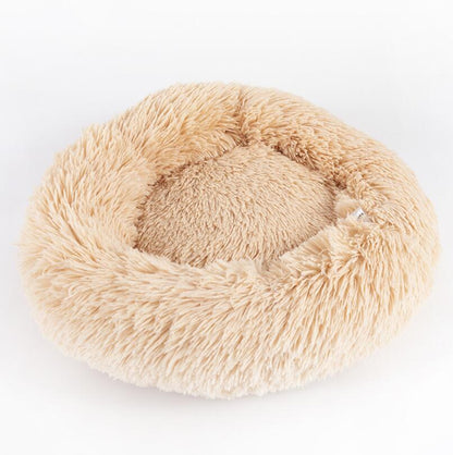 Round Plush Dog Beds for Small Dogs and Cats - Cozy Pet Nest Mat for Puppies
