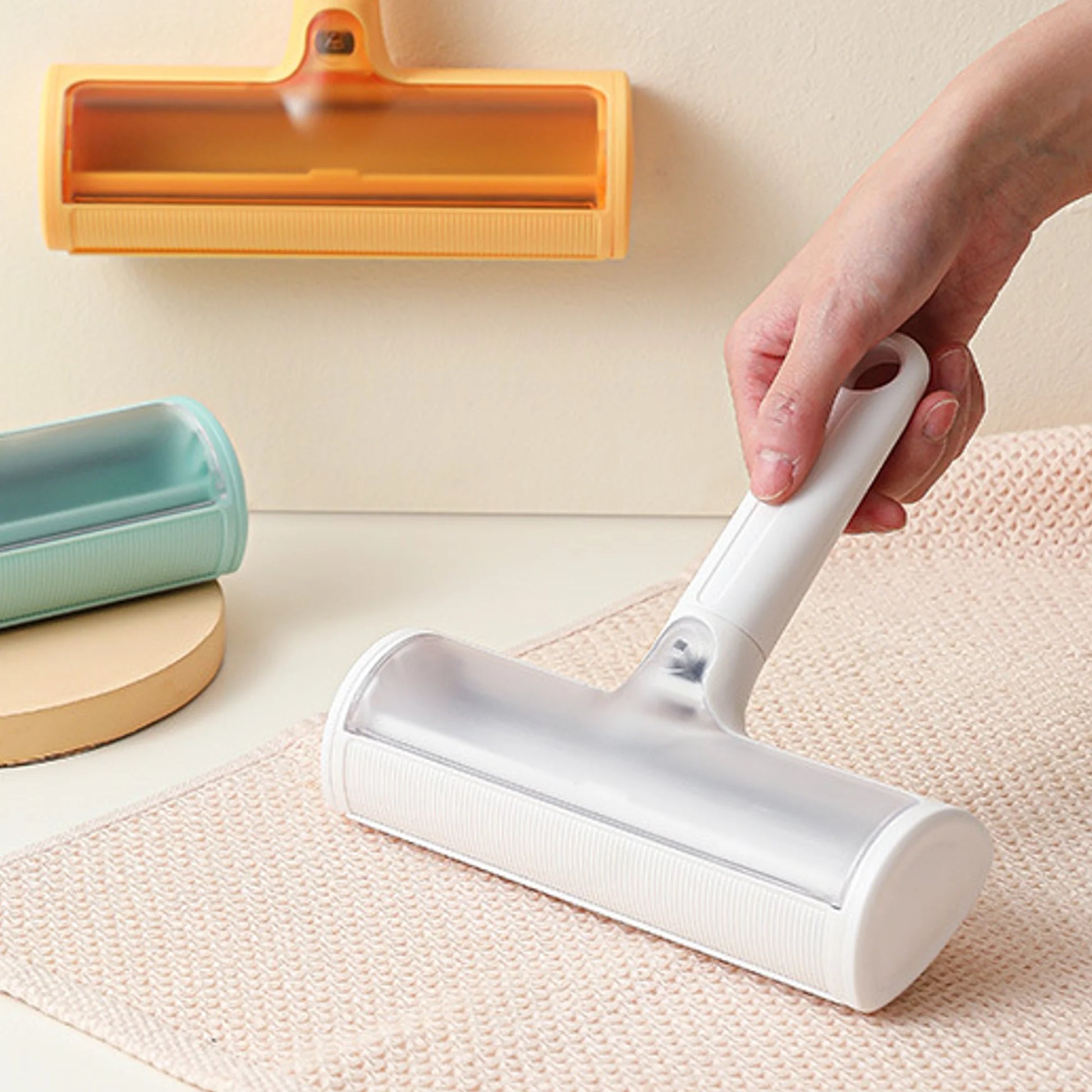 Pet Hair Removal Set - Reusable Lint Roller and Detailer for Efficient Fur Removal from Furniture, Carpets, Clothing, and Vehicles