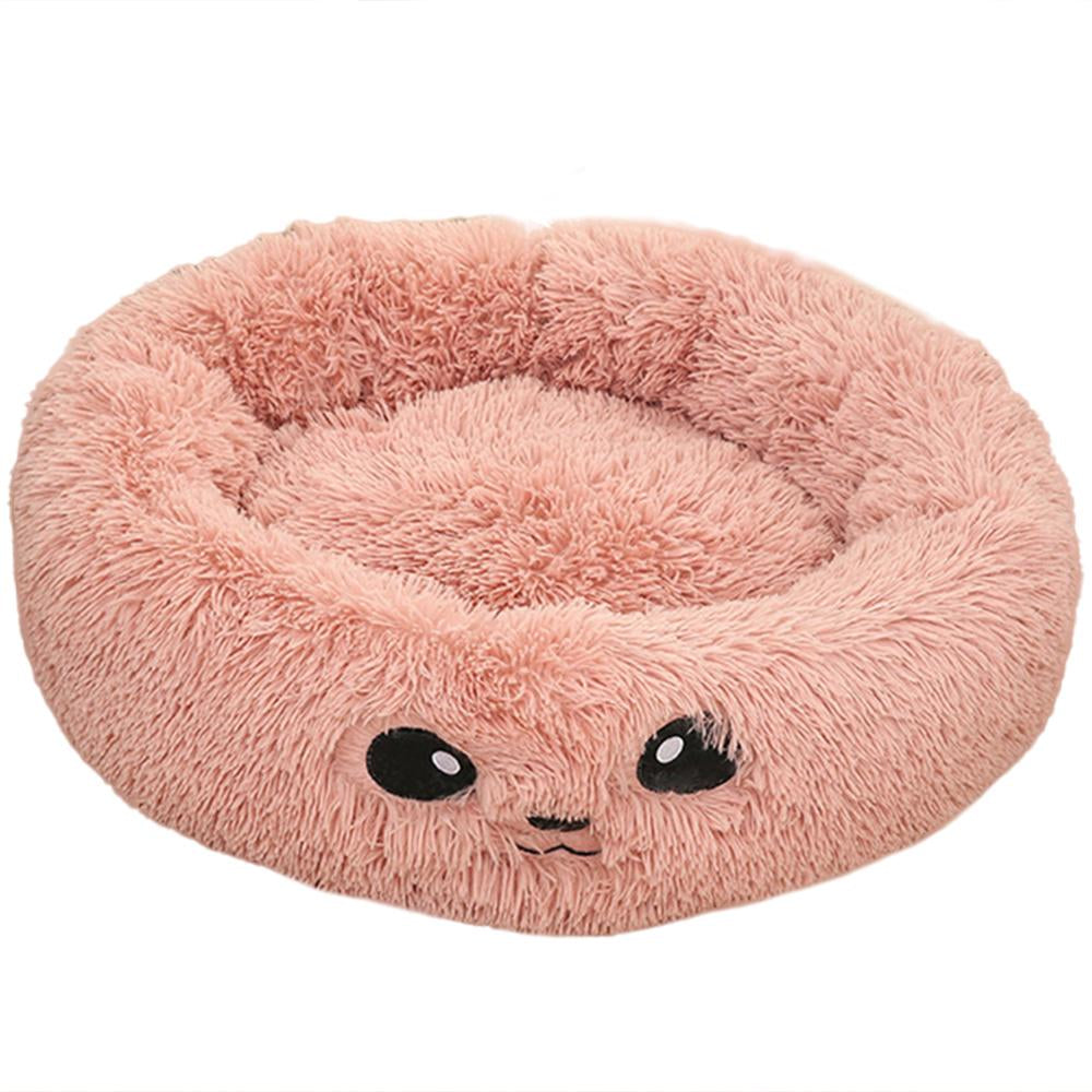 Round Plush Dog Beds for Small Dogs and Cats - Cozy Pet Nest Mat for Puppies