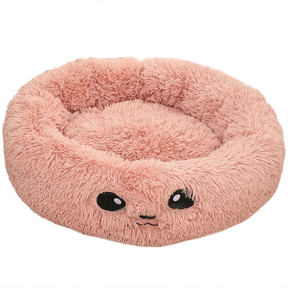 Round Plush Dog Beds for Small Dogs and Cats - Cozy Pet Nest Mat for Puppies