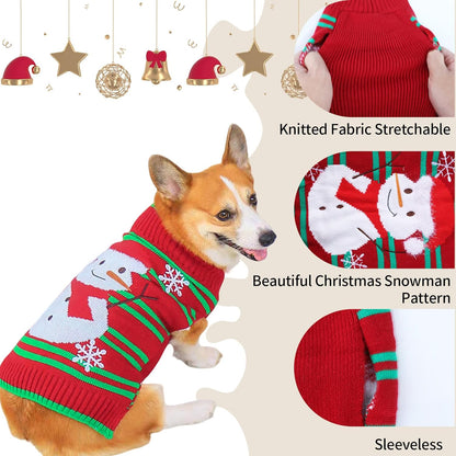 Ugly Christmas Snowman Sweater for Cat & Dog (Snowman1#, L)