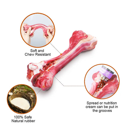Indestructible Dog Chew Toys for Large Aggressive Breeds - Durable Natural Rubber Teething Toys for Dental Health and Interactive Play