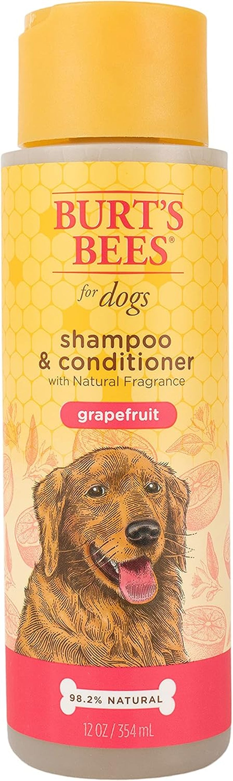 Shampoo & Conditioner with Naturally Derived Grapefruit Fragrance 2-In-1 Dog Shampoo & Conditioner - Cruelty Free, Formulated without Sulfates and Parabens, Made in USA, 12 Oz