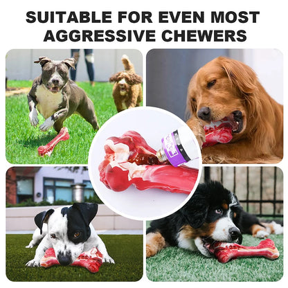 Indestructible Dog Chew Toys for Large Aggressive Breeds - Durable Natural Rubber Teething Toys for Dental Health and Interactive Play